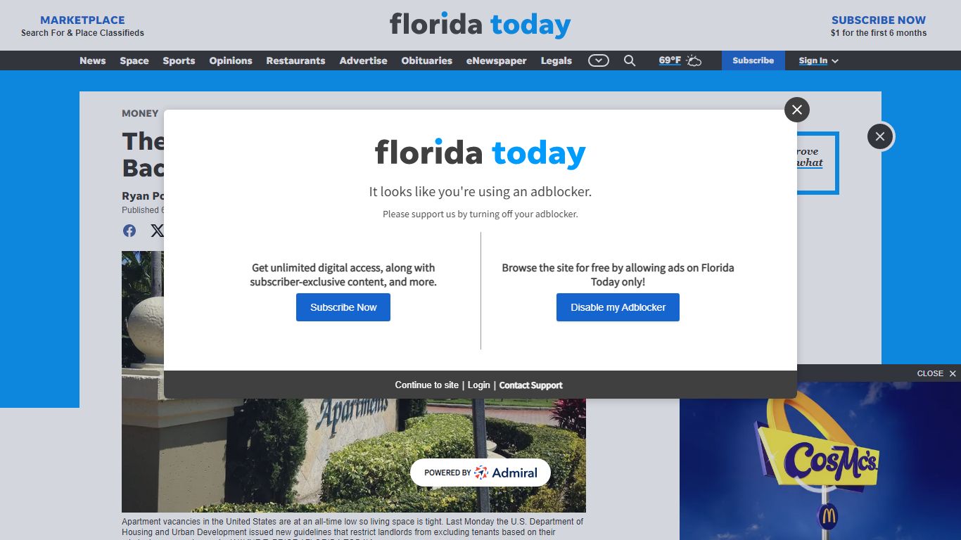 The Fair Housing Act and Criminal Background Checks - Florida Today